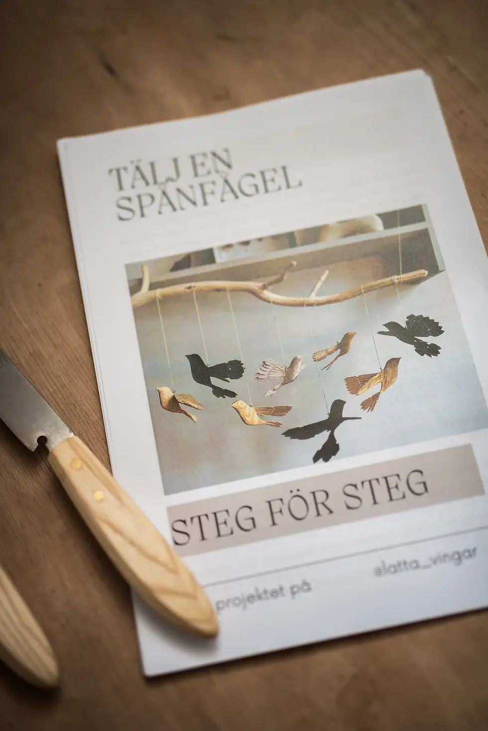 Miniatyrbild: Tälj en spånfågel: steg för steg (PDF-guide)