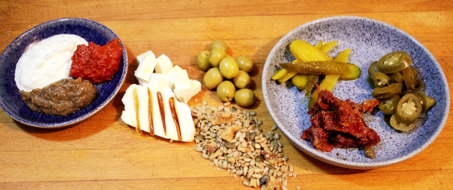 Arranged Food and Objects