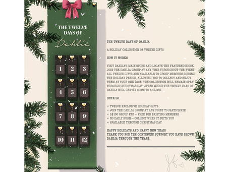 DAHLIA – 12 DAYS OF DAHLIA