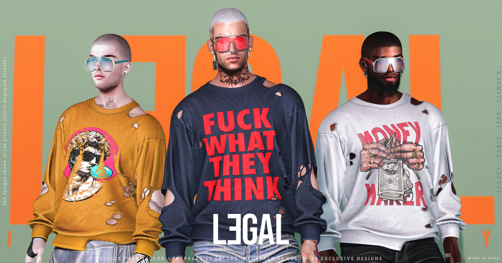 Legal Insanity – Destroyed sweatshirts