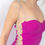 Thumbnail: Magenta Corset Gown: Crystal Straps, Elegant Evening Dress