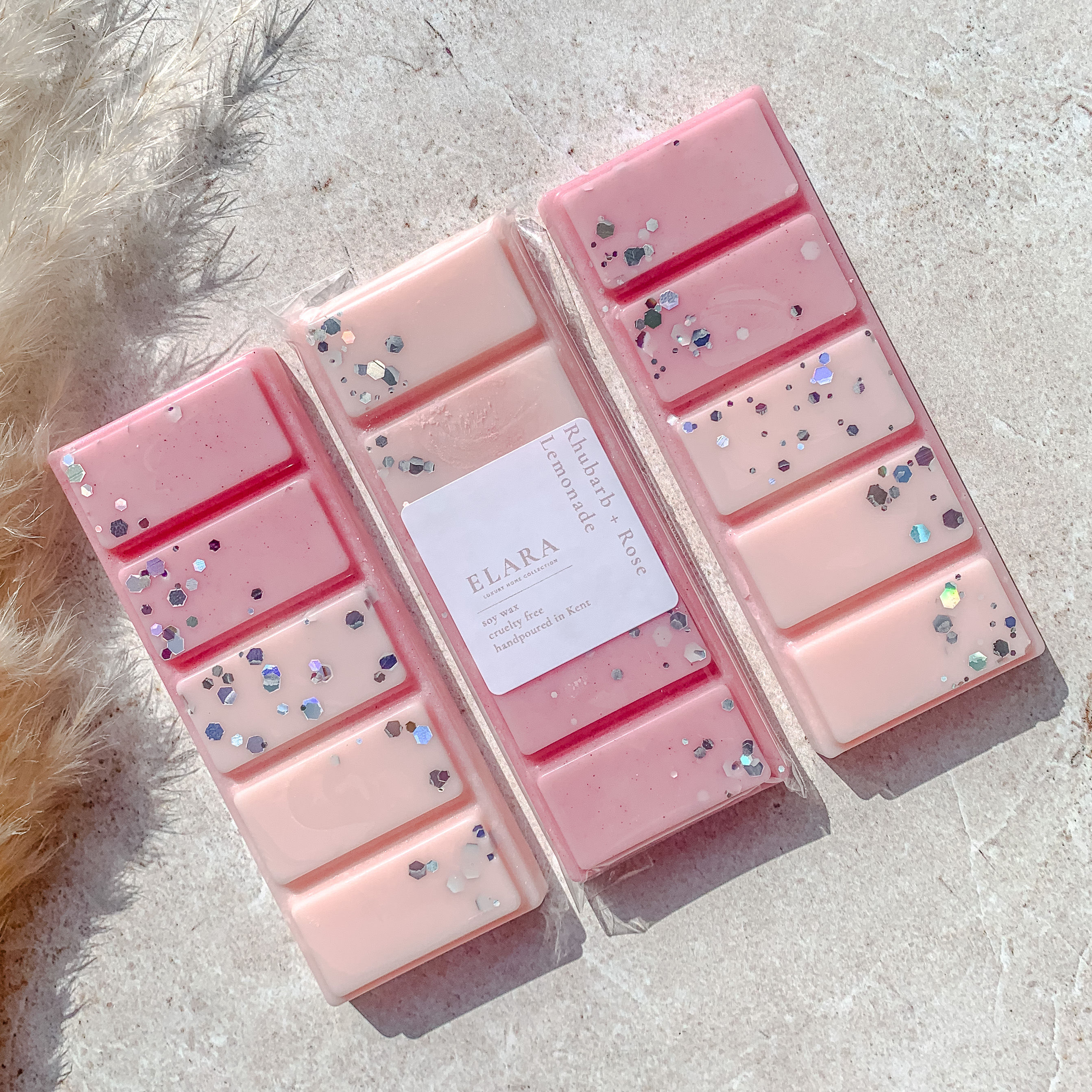 Rhubarb & Rose Lemonade Snap Bar (glitter)