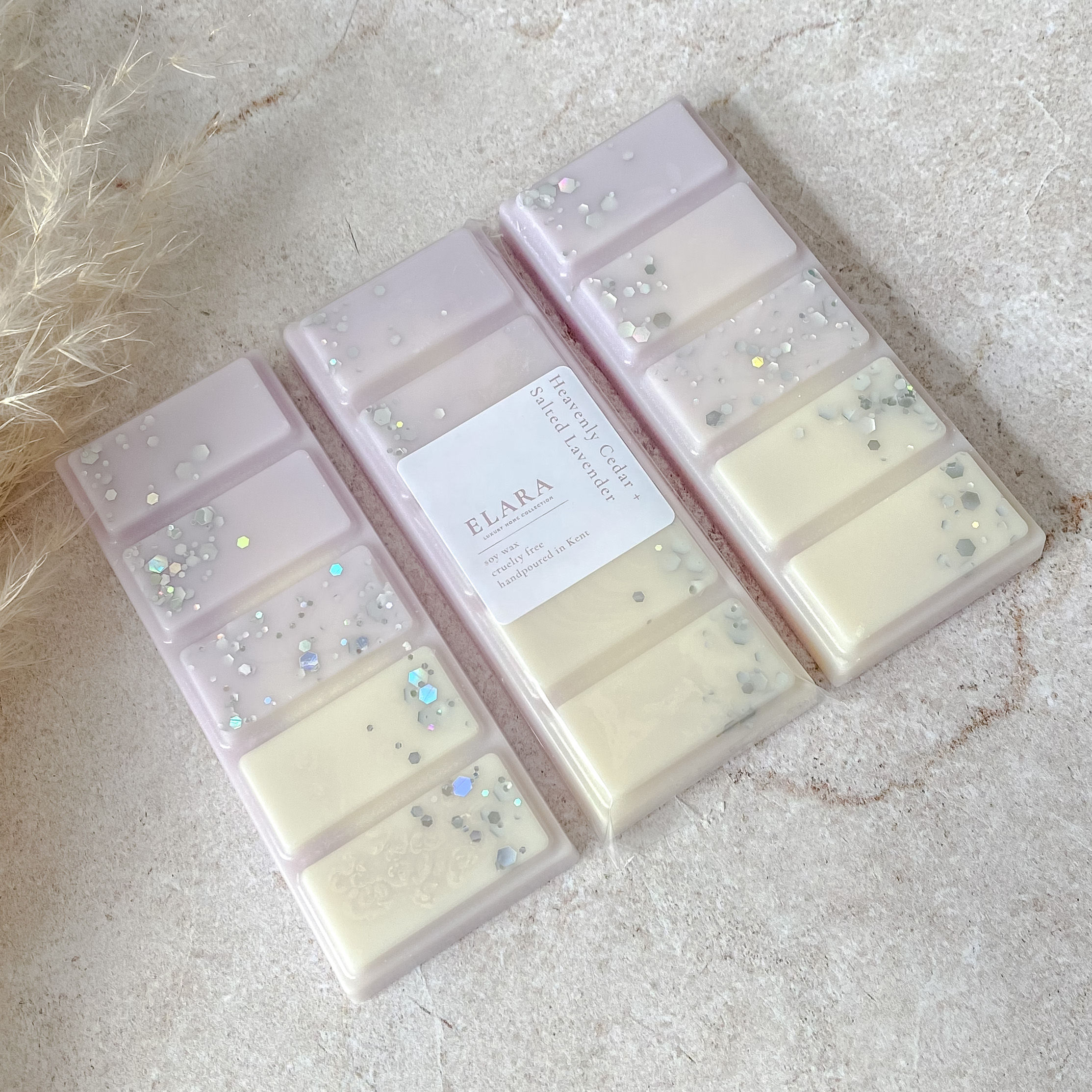 Heavenly Cedar & Salted Lavender Snap Bar (glitter)