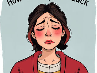 a woman looking sad with the words "how to stop bad luck" above her head