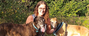 Shelagh with dogs