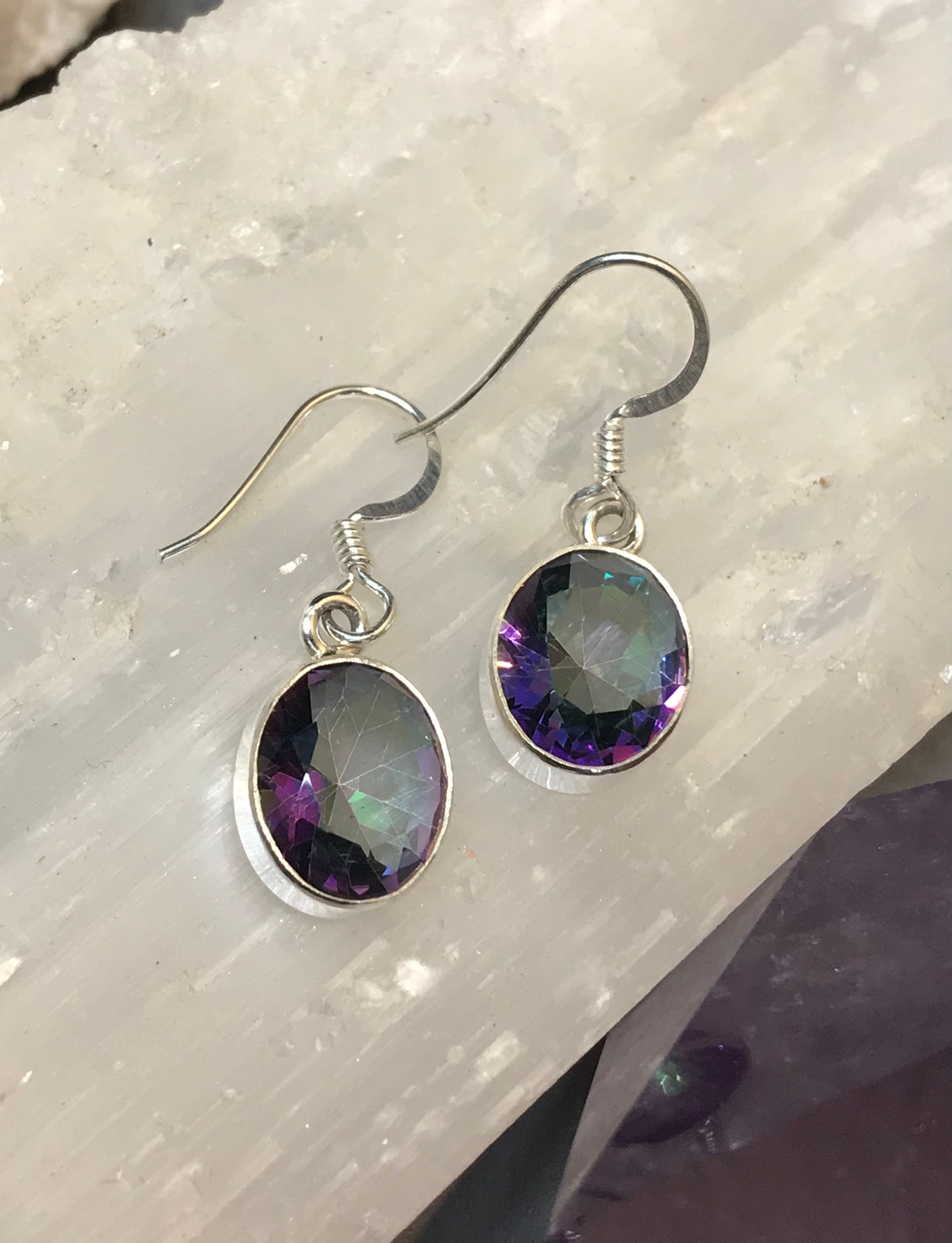 Mystic Topaz hook earrings 