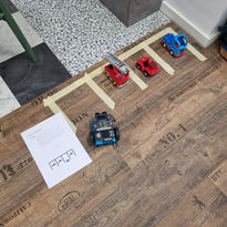 Roboter, der einparkt