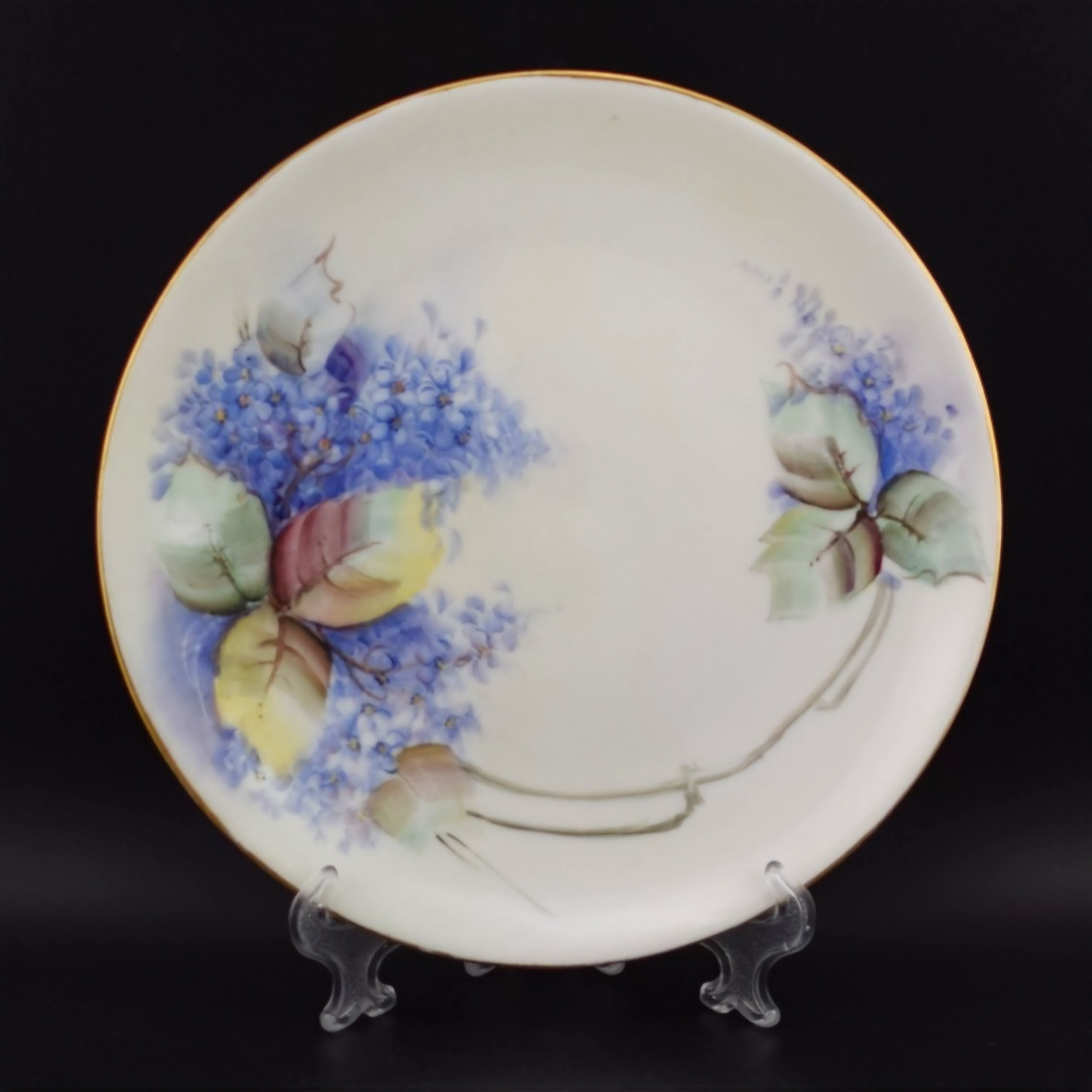 7" Lilac hand-painted decorative plate