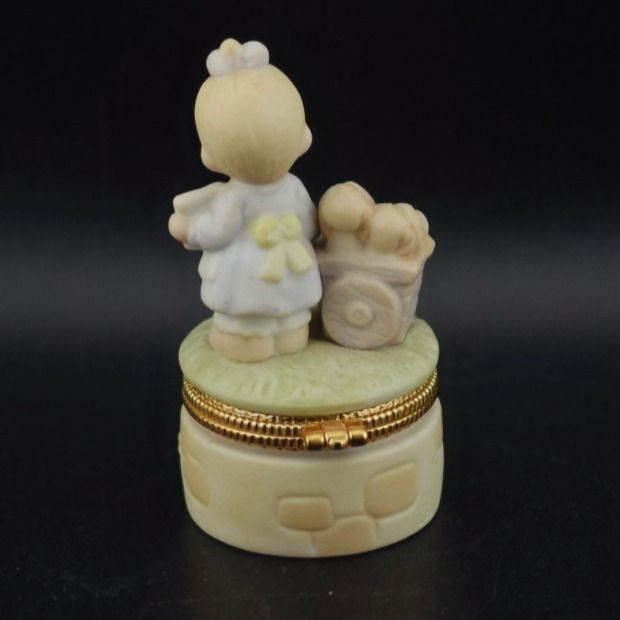 Thumbnail: Precious Moments Trinket Box ~ Free Puppies "God Loveth a Cheerful Giver"