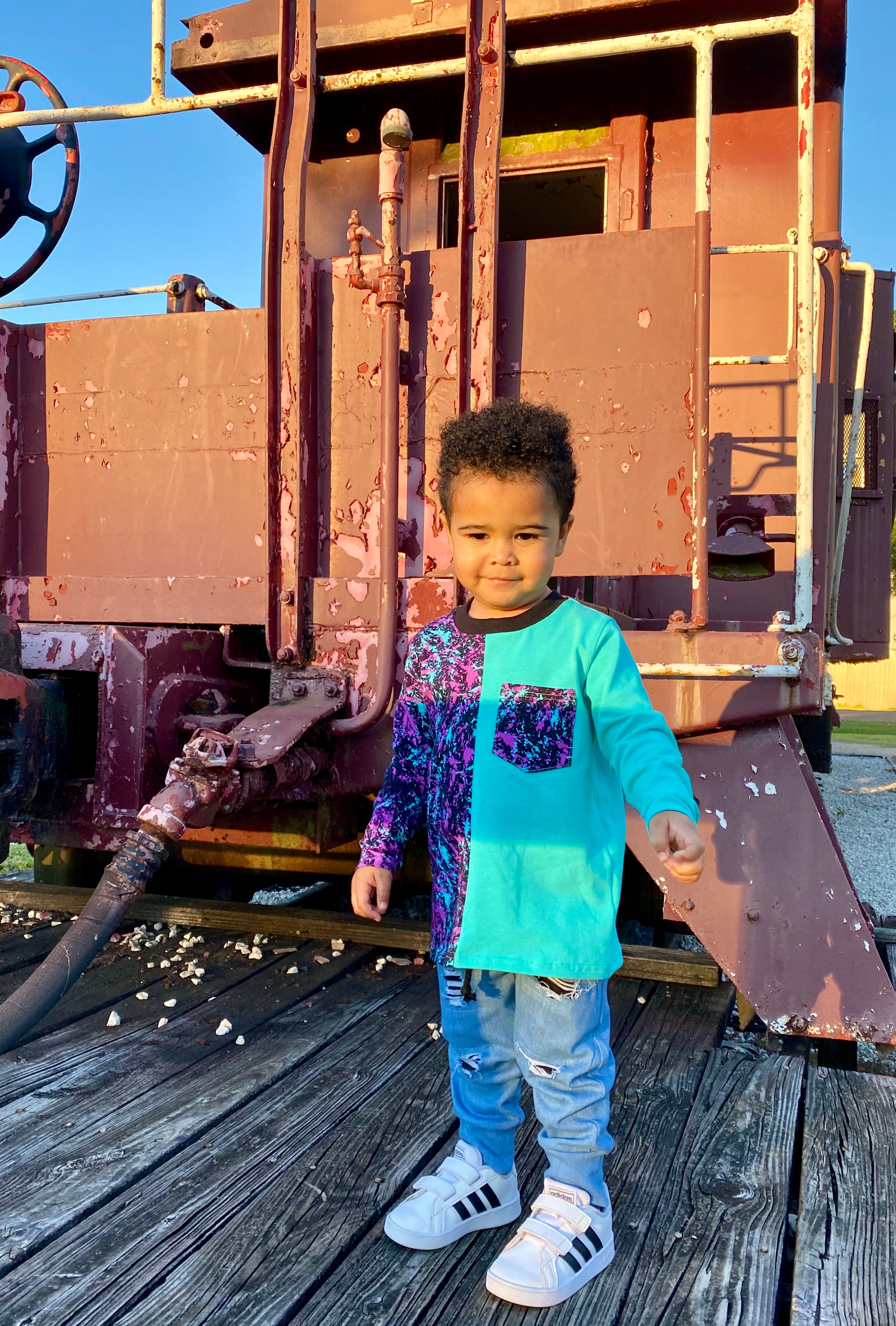 Toddler Denim Patched Joggers