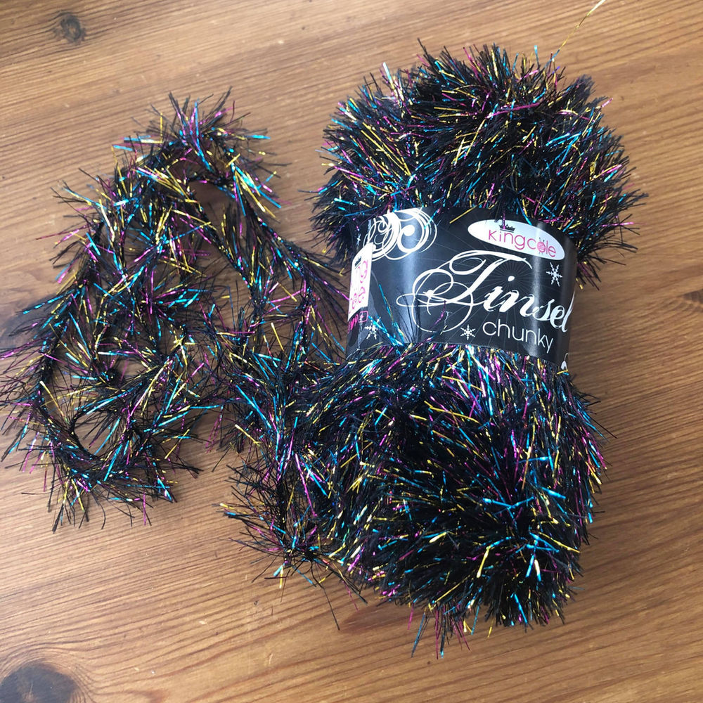 Tinsel Yarn Review and Cowl Pattern