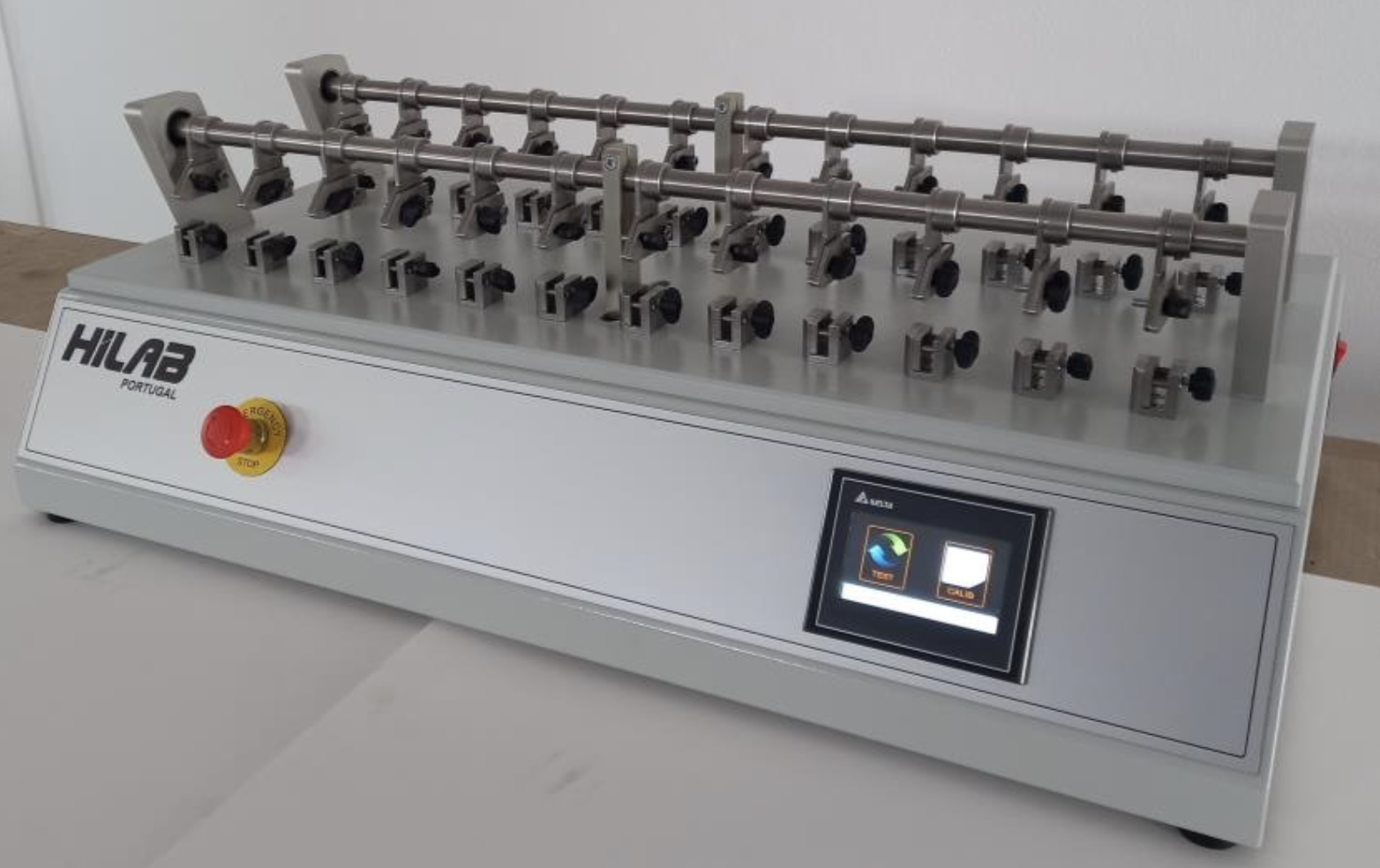 Laboratory testing machine for leather