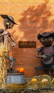 Old Time Music Metal Art Downtown Waynesville NC