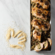 Loaded Spinach and Couscous Capons