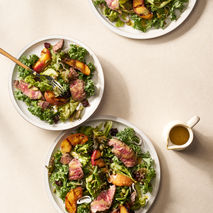 Grilled Peach & Hanger Steak Salad