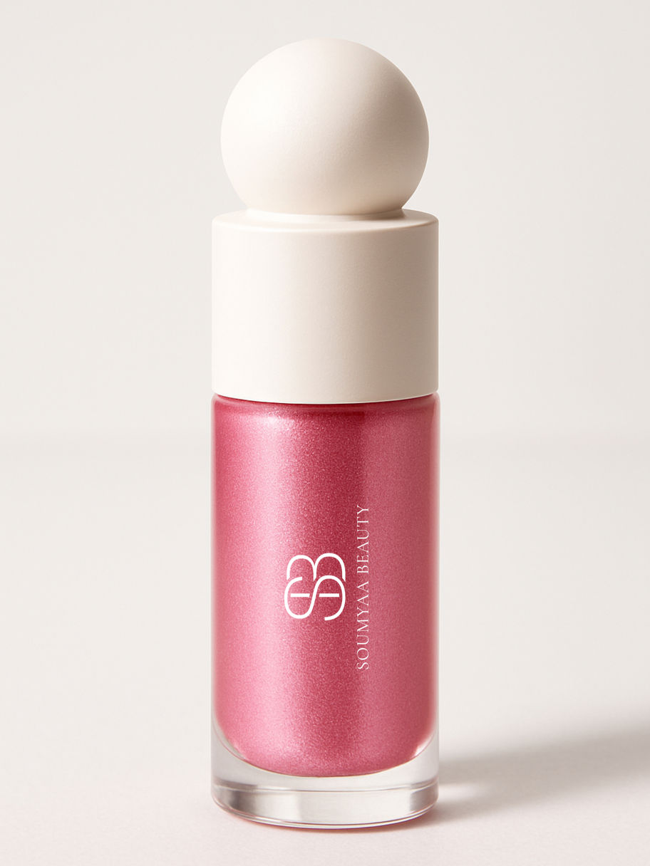 Soumyaa Beauty Rose shade vegan and cruelty free liquid highlighter