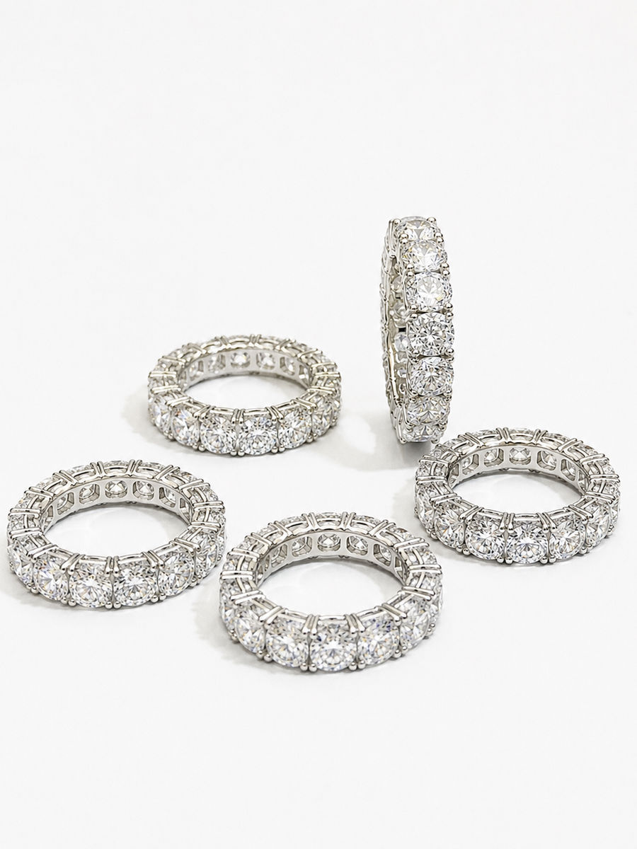 5mm Tennis Ring — La Lux Oslo, 925 Sølv & Moissanite