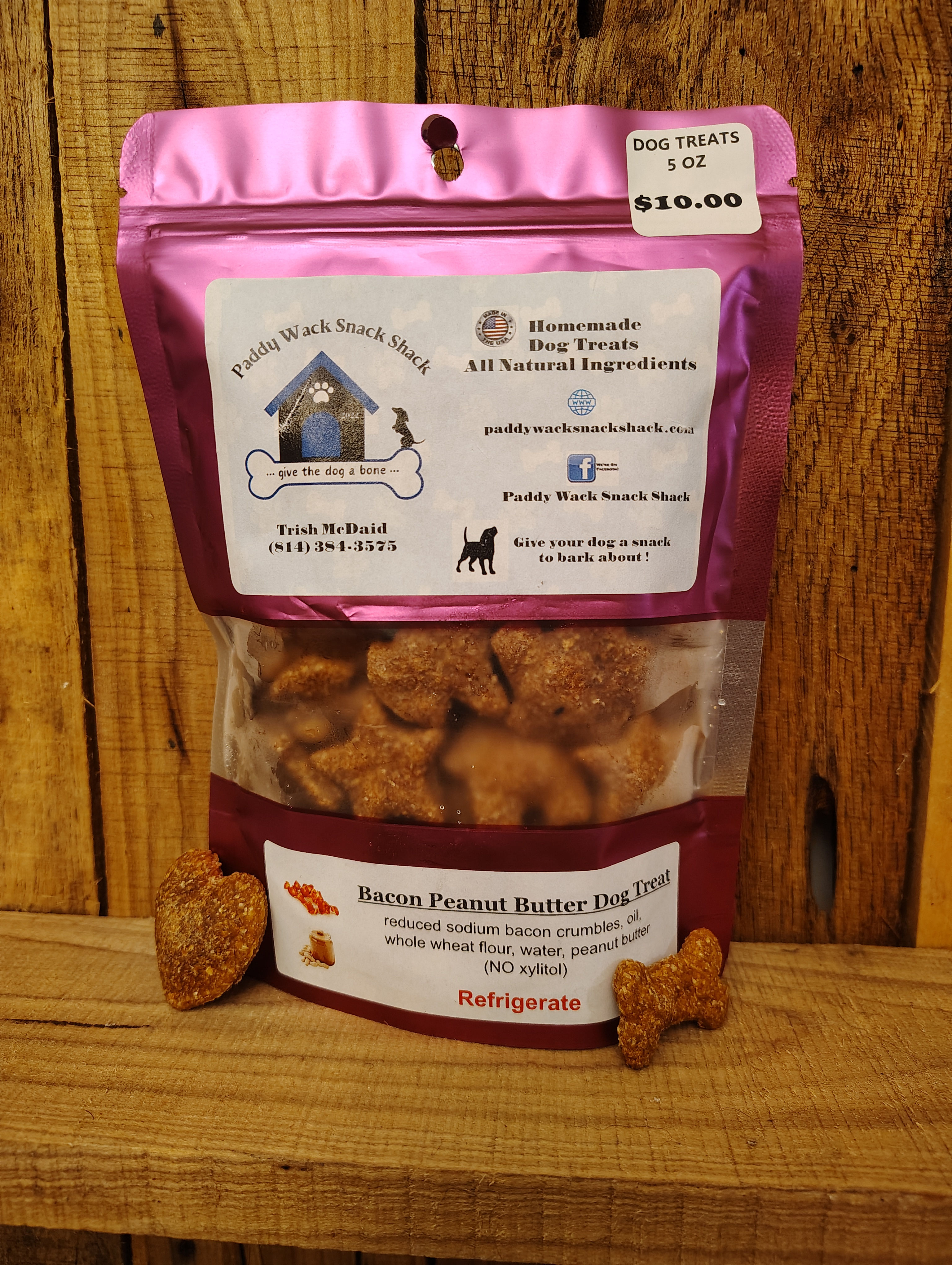 Bacon Peanut Butter Dog Treat