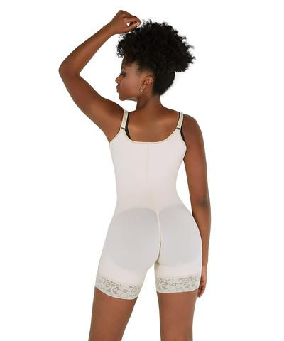Thumbnail: POST OP GIRDLE MEDIUM COMPRESSION , OPEN BUST BODYSUIT MID THIGH , STRAPS , SIDE