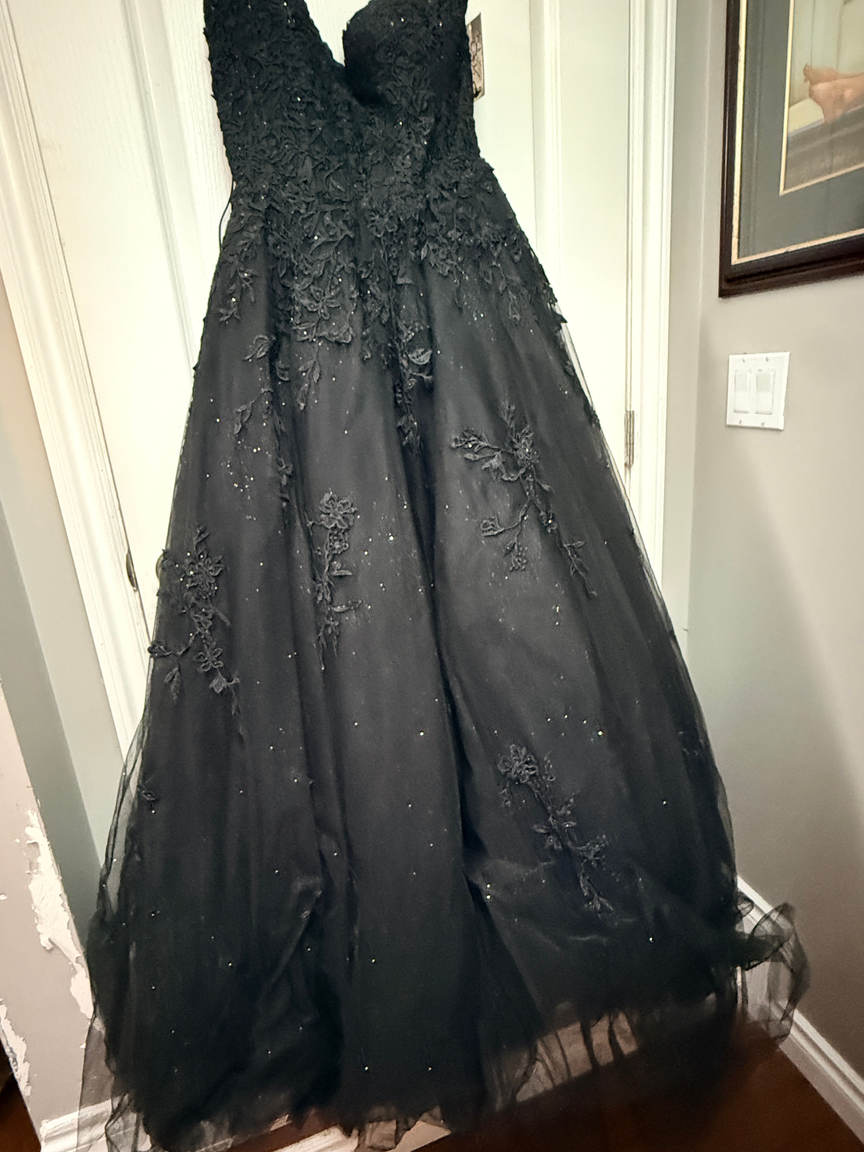 AMARRA 88584 Black Lace Gown | Size 14