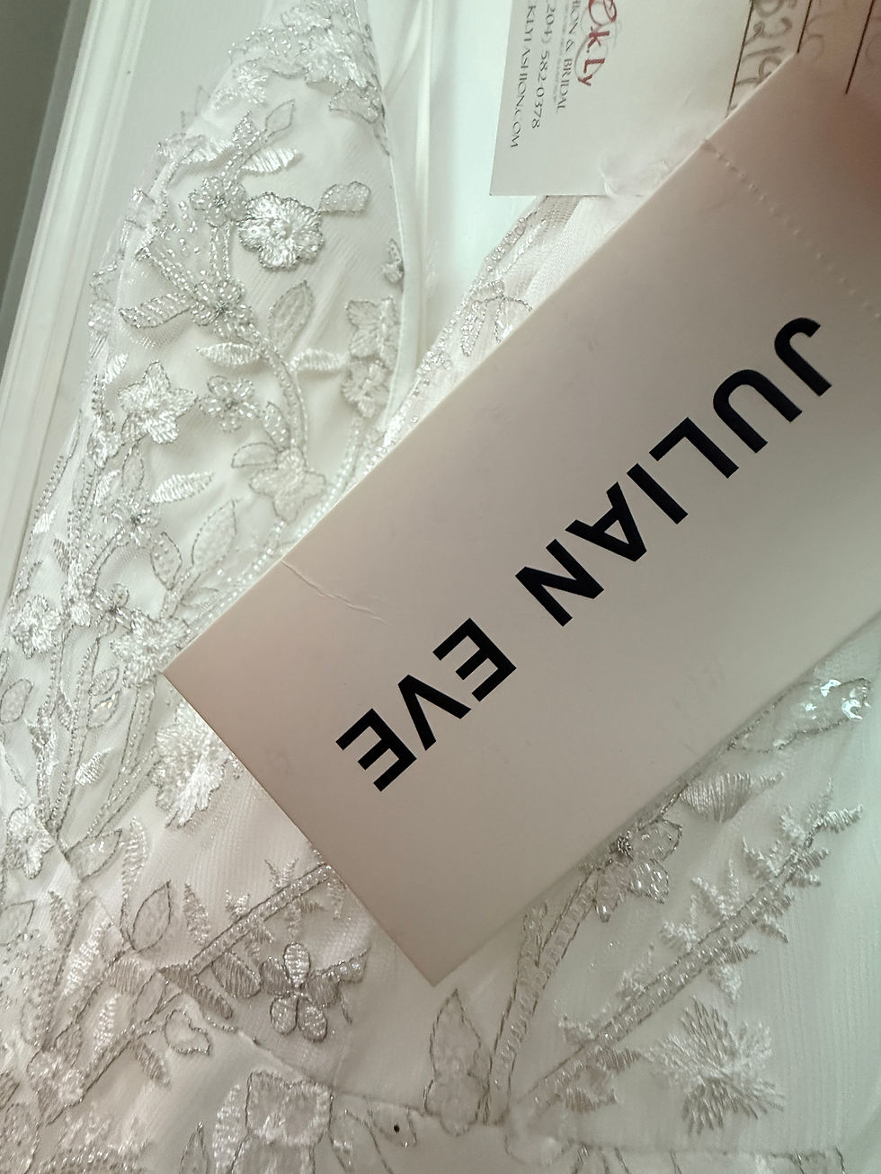 Thumbnail: Julian Eve Style E601 Ivory Bridal Ball Gown – Size 10