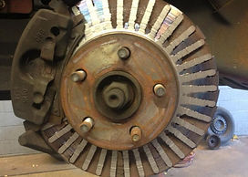 Badly worn brake rotor