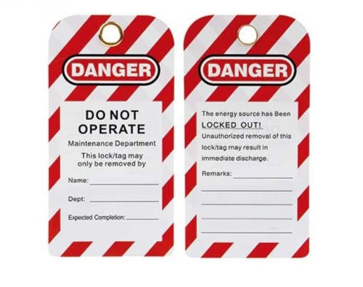 Safety Warning Tag