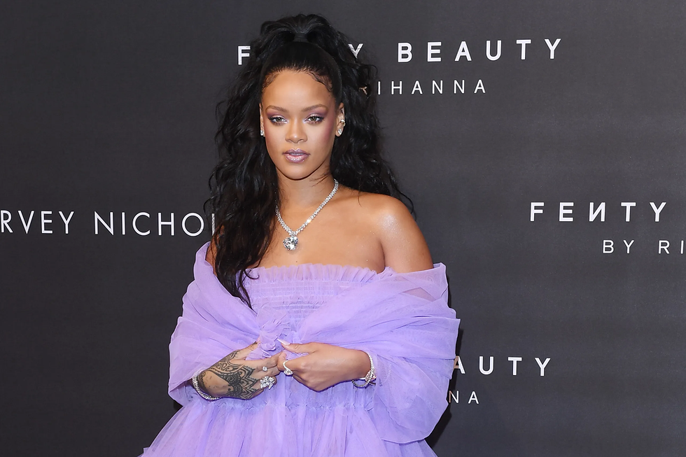 Rihanna can rock cool pastels like a queen!