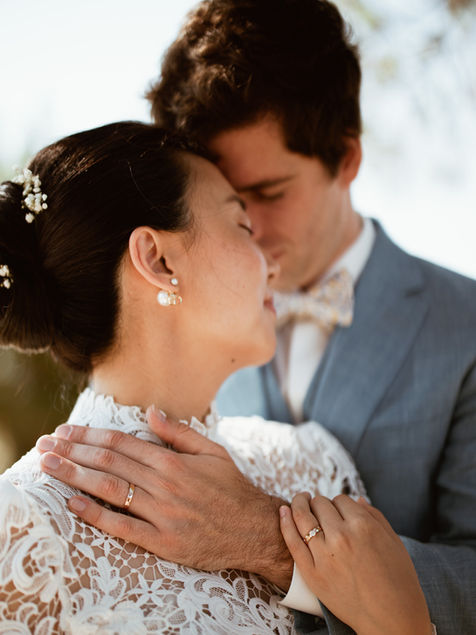 photo de couple de mariage a la plage d'arcachon