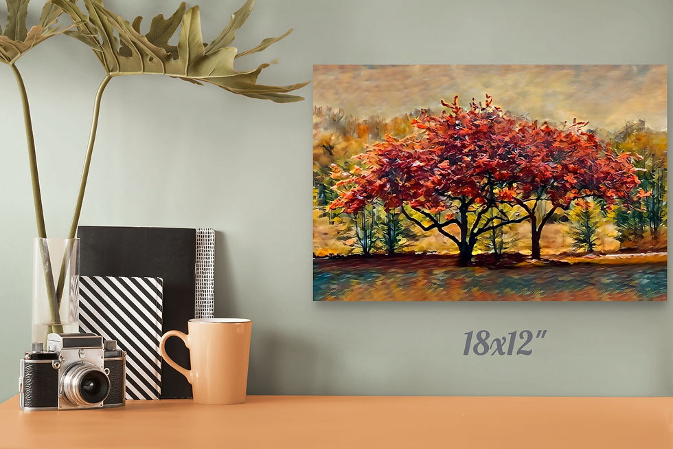 Thumbnail: Expressionist Redbud Tree Pair