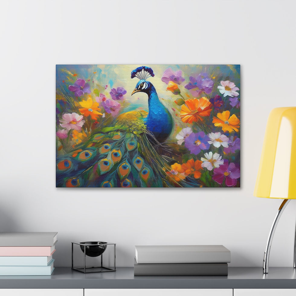 Thumbnail: Peacock and Flowers