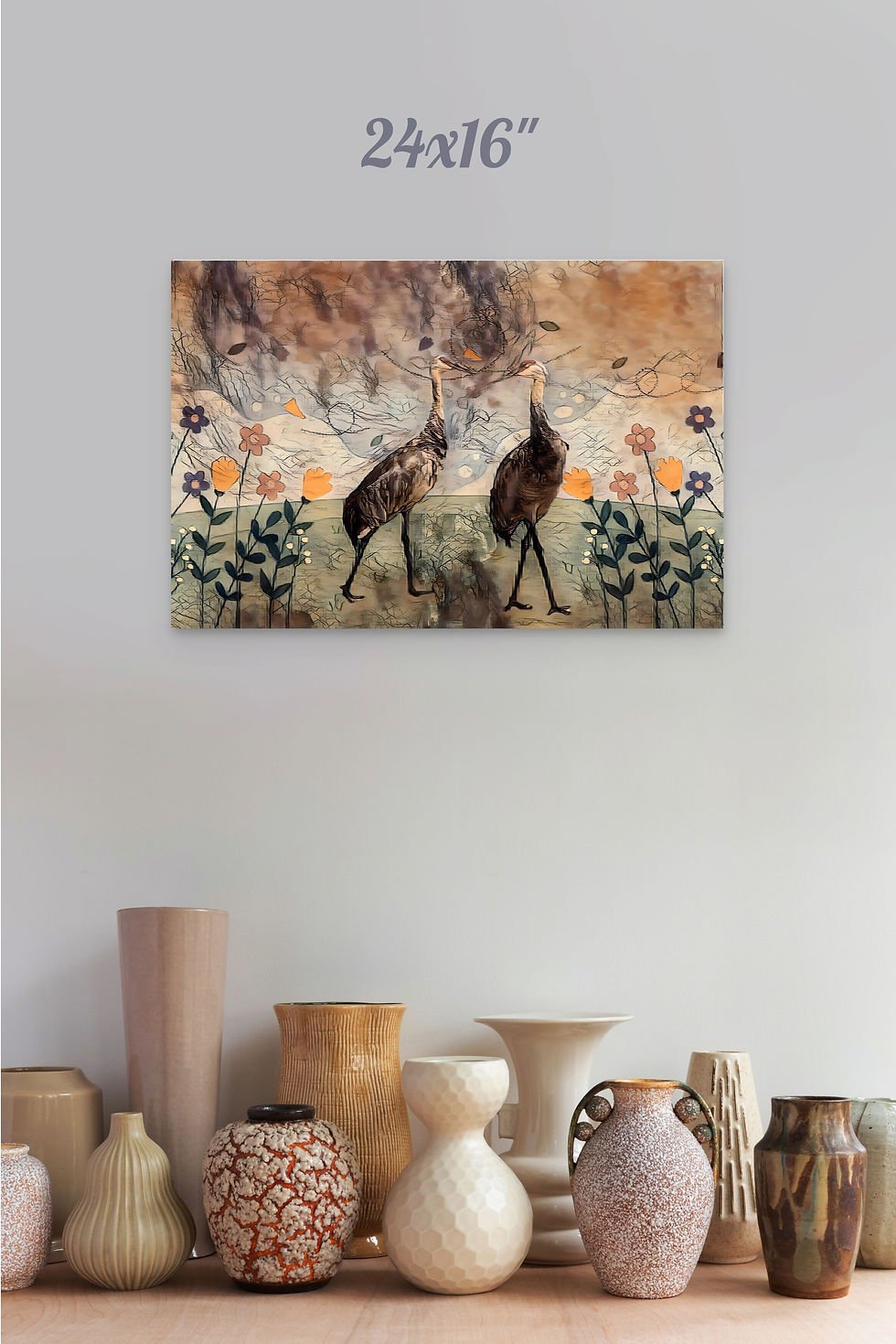 Thumbnail: Cranes Walking in Garden
