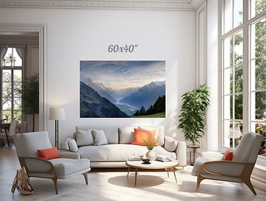 Switzerland painting canvas wall art