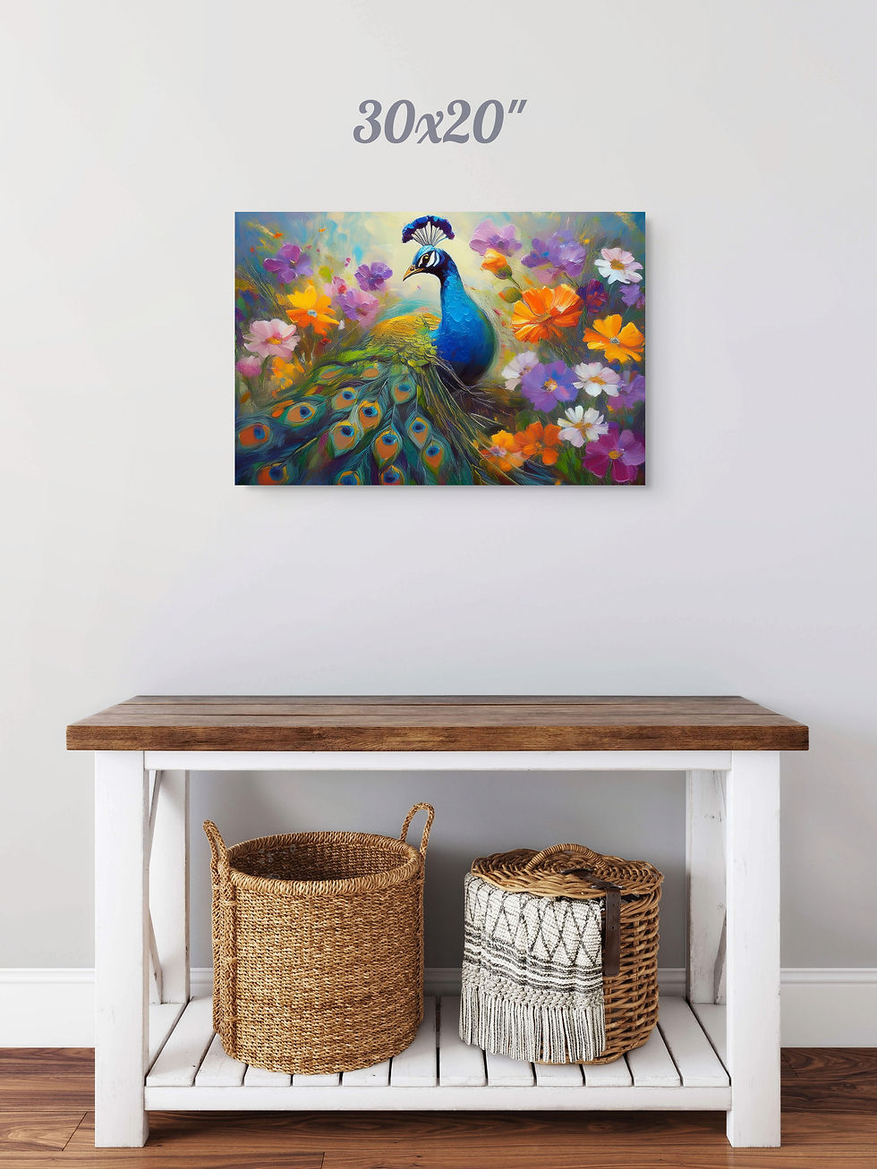 Thumbnail: Peacock and Flowers