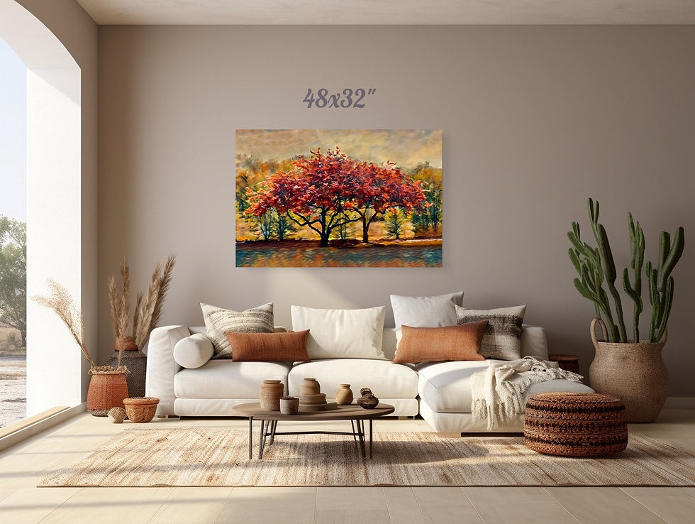 Thumbnail: Expressionist Redbud Tree Pair