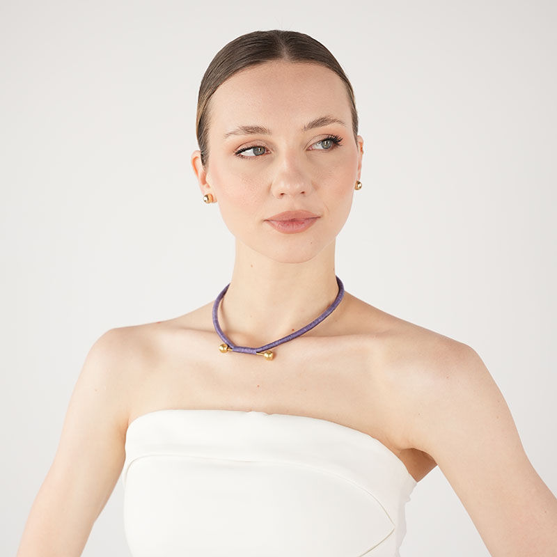 Thumbnail: BRASSBALL CHOKER - Purple