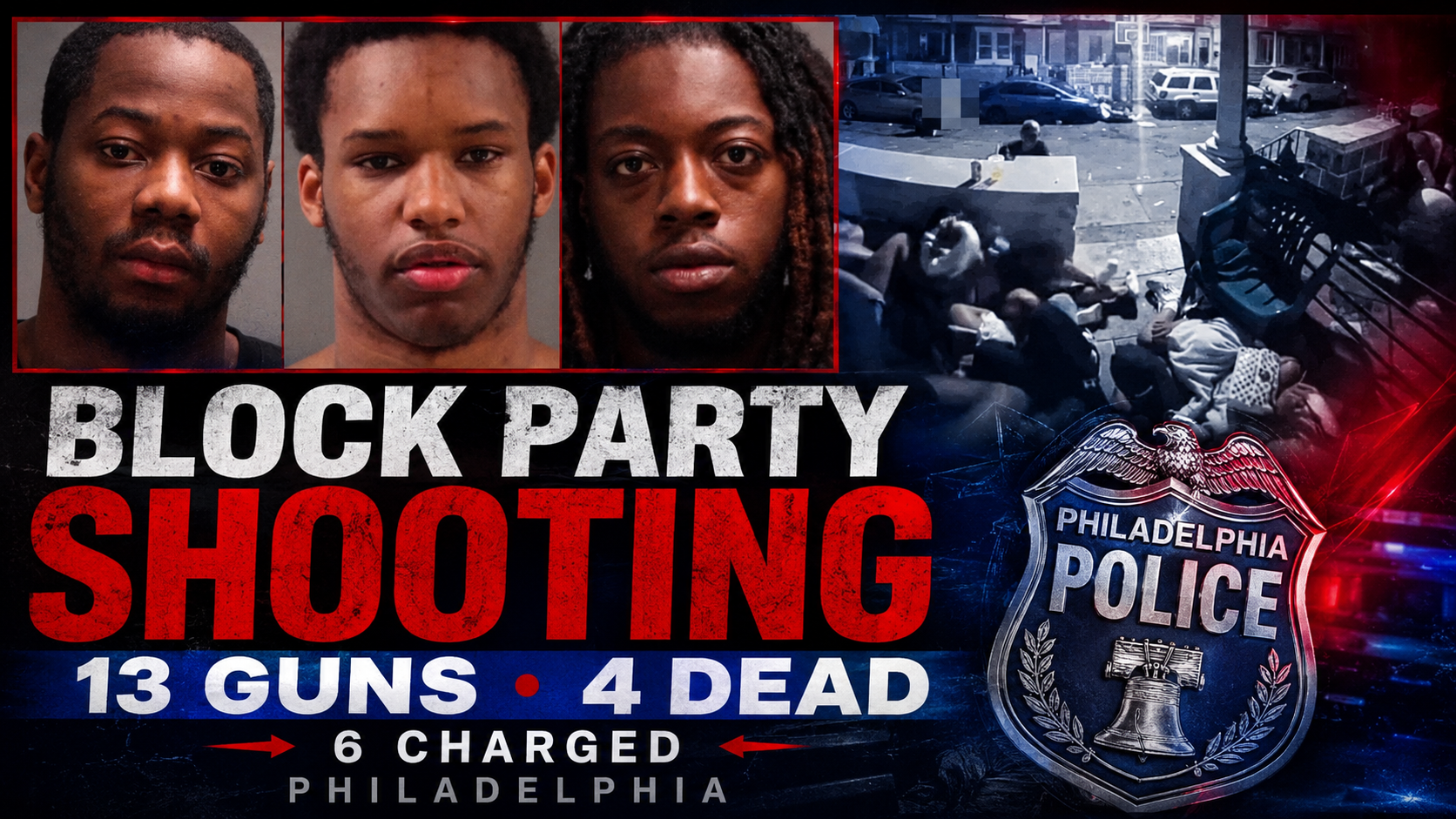 13 Guns Fired, 4 Dead, and 6 Charged — Inside the Grays Ferry Block-Party Shooting case file