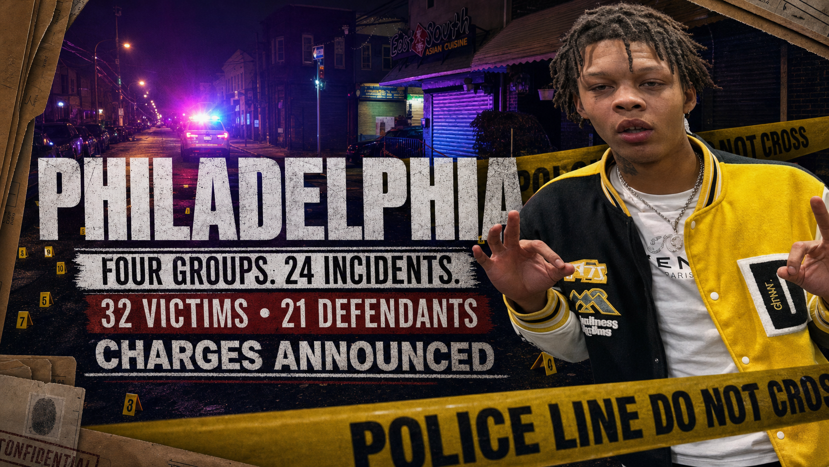 Twenty-Four Incidents, 32 Victims, and 21 Defendants: Philadelphia’s Four-Group Retaliation Case case file