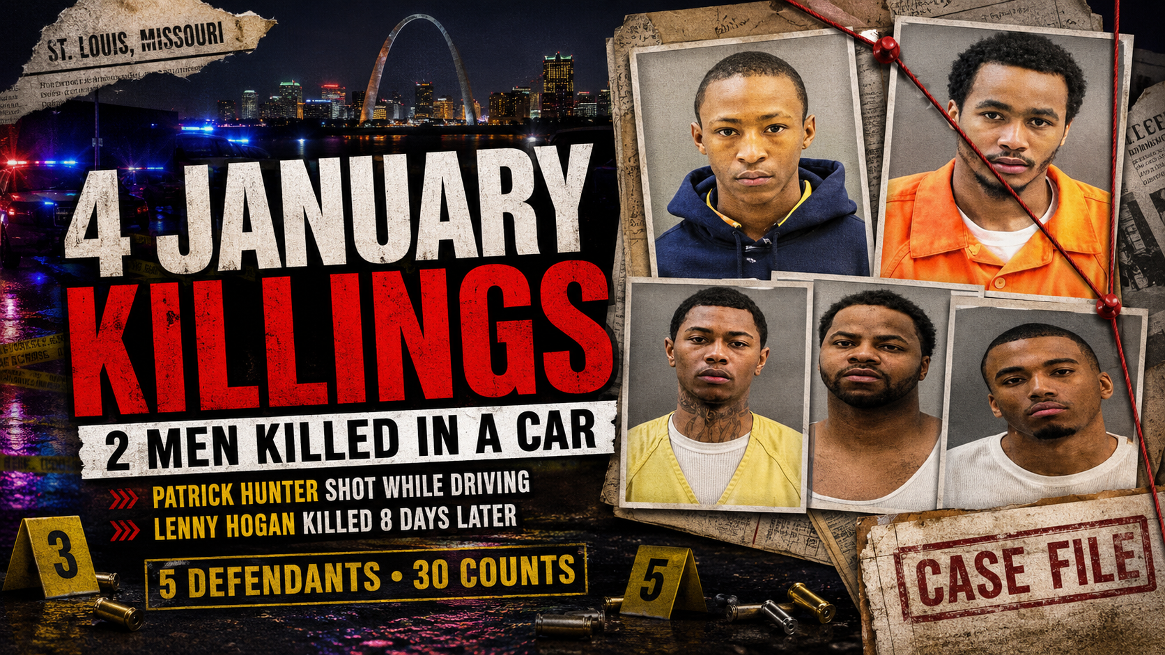 Between January 10 and January 18, 2016, St. Louis investigators were dealing with a tight eight-day stretch that would later become part of a much larger indictment. The public headlines only gave the outline: multiple shooting scenes, four victims, and a timeline that moved fast enough for detectives to start looking beyond one isolated incident.