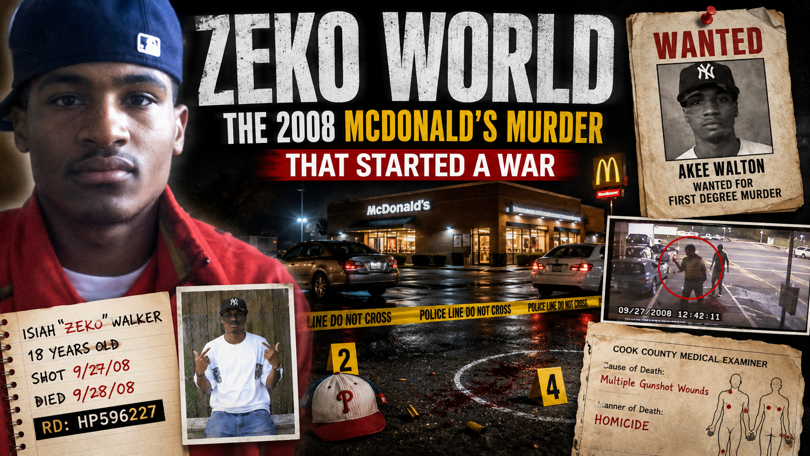 On September 27, 2008, 18-year-old Isiah Walker—known throughout Chicago drill history as Zeko—was shot in the east parking lot of a McDonald’s near 47th Street and Cottage Grove.
The public version of his death became one of the most repeated stories connected to 051 Young Money and THF 46.