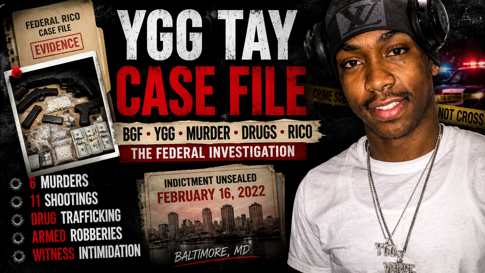 Davante Harrison was known in Baltimore as YGG Tay, a rapper tied to the Young Go Getters name and one of the most recognizable figures connected to the city’s drill scene.