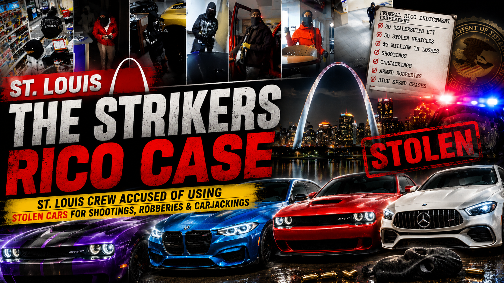 When federal prosecutors unsealed the superseding indictment against the group known as the “Strikers,” they did not describe the organization as a normal auto theft crew.