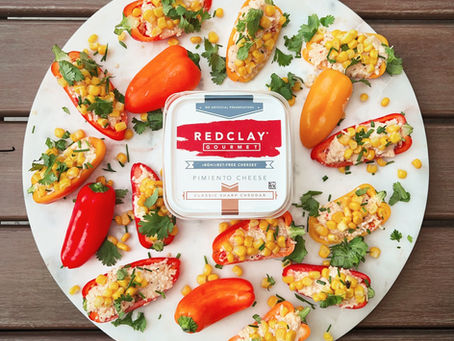 Red Clay Pimento Cheese & Polenta Stuffed Peppers