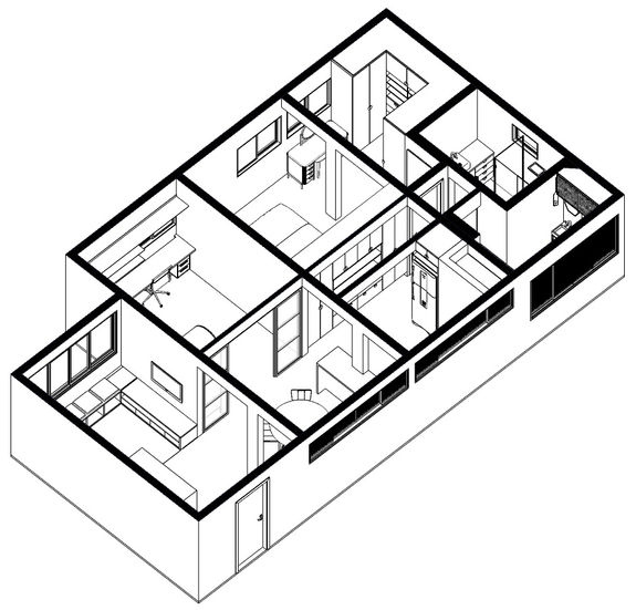 Apartamento Pinheiros_Frabatti_AXONOMÉTICA
