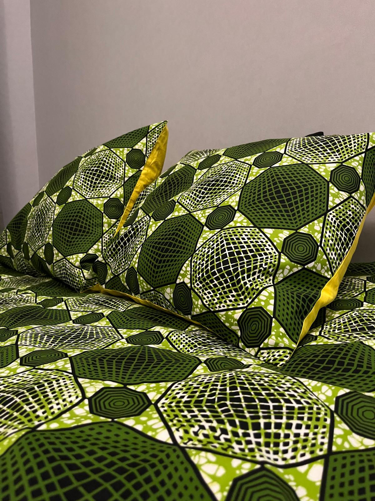 Housse de couette et 2 taies, Vert