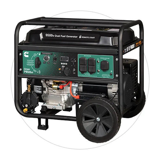 Cummins Onan P9500DF Dual Fuel (GAS/LPG) Portable Generator