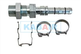 Straight #8 Bulkhead Fitting for EZ Clip Hose