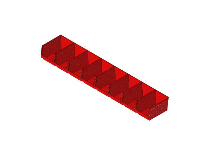Bins For 10" X 48" Bin Shelf 8: 6" Wide Bins - Qus221