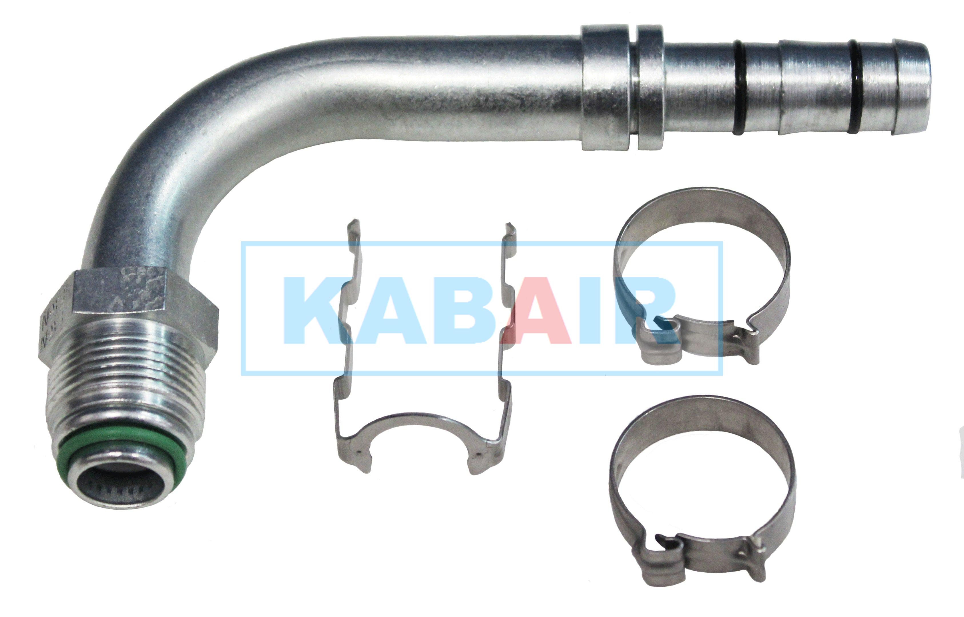 90� #10 Male O-Ring to #12 EZ Clip Hose
