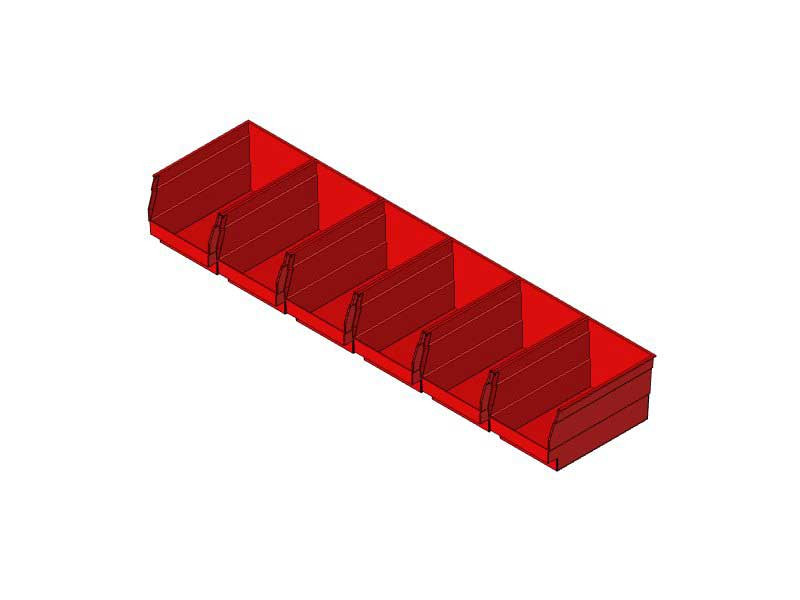 Bins For 10" X 36" Bin Shelf 6: 6" Wide Bins - Qus221